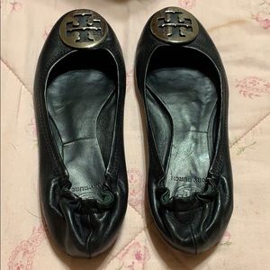 Tory Burch Black Flats